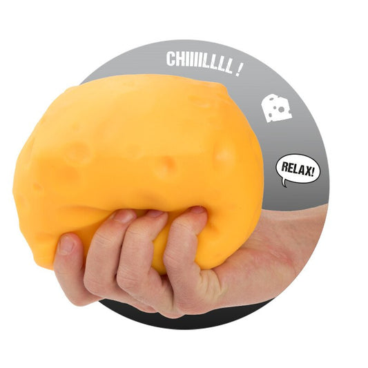 XXL Cheese Squishy Toy – Soft Anti-Stress Squeeze Cheese (Fidget Toy)