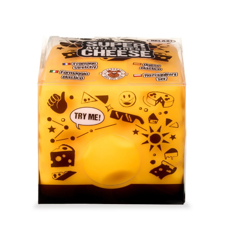 XXL Cheese Squishy Toy – Soft Anti-Stress Squeeze Cheese (Fidget Toy)