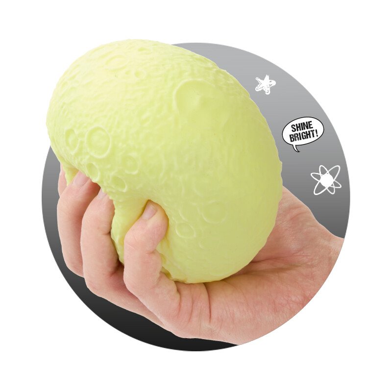 Glow in the Dark Moon Squishy Toy XXL – Anti-Stress Squeeze Ball (10 cm)