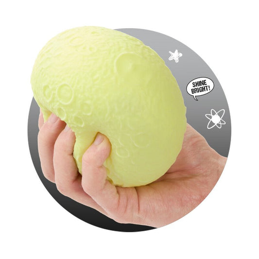 Glow in the Dark Moon Squishy Toy XXL – Anti-Stress Squeeze Ball (10 cm)