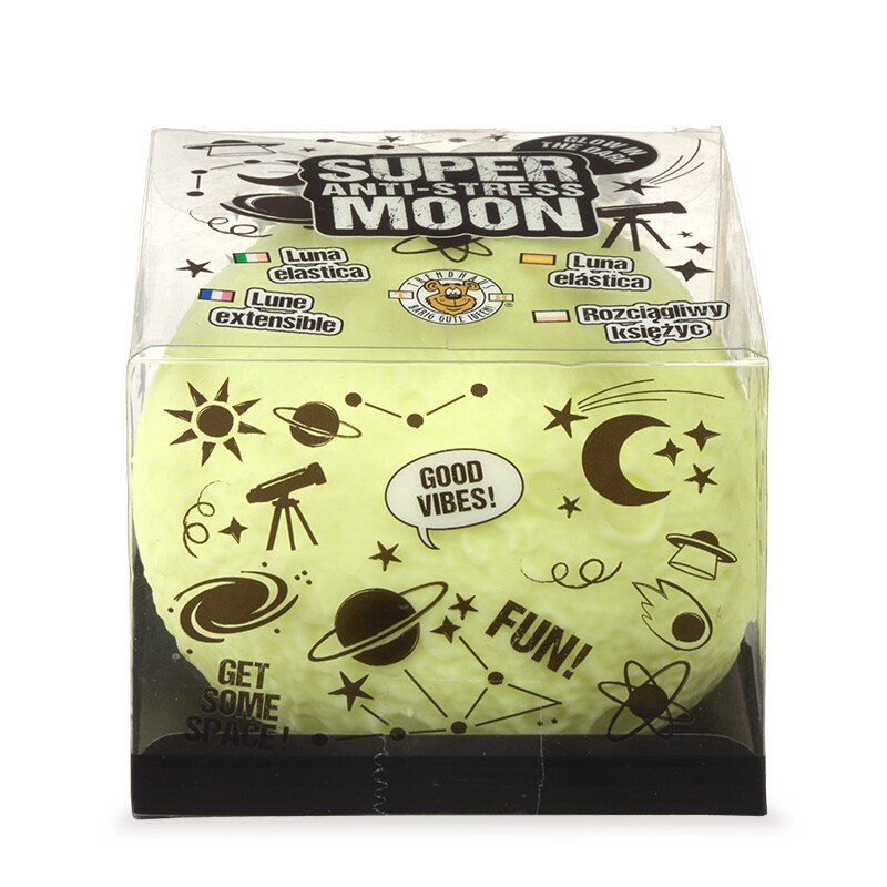 Glow in the Dark Moon Squishy Toy XXL – Anti-Stress Squeeze Ball (10 cm)