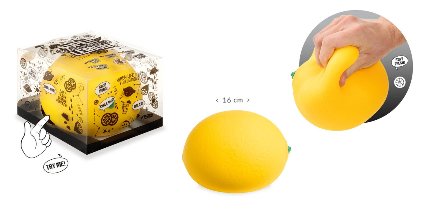 XXL Lemon Stress Ball – Super Soft Squishy 16 cm