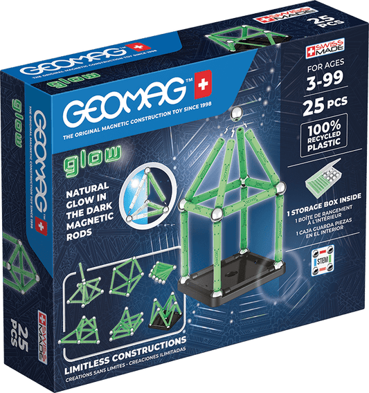 Geomag Glow tumsā spīdošs magnētiskais konstruktors – 25 detaļas