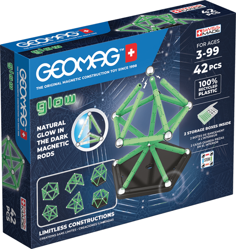 Geomag Classic Glow Magnetic Construction Set – 42 Pieces