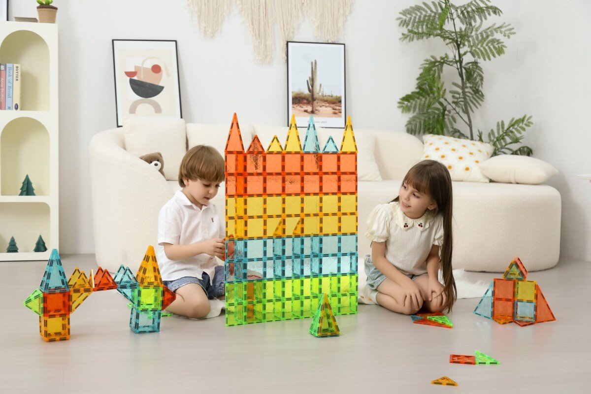 Geomag Magnetic Tiles Gems Construction Set – 60 Pieces