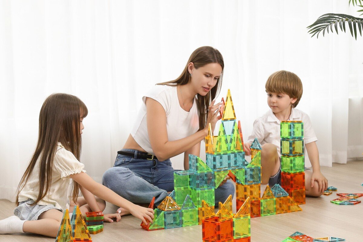 Geomag Magnetic Tiles Gems Construction Set – 60 Pieces