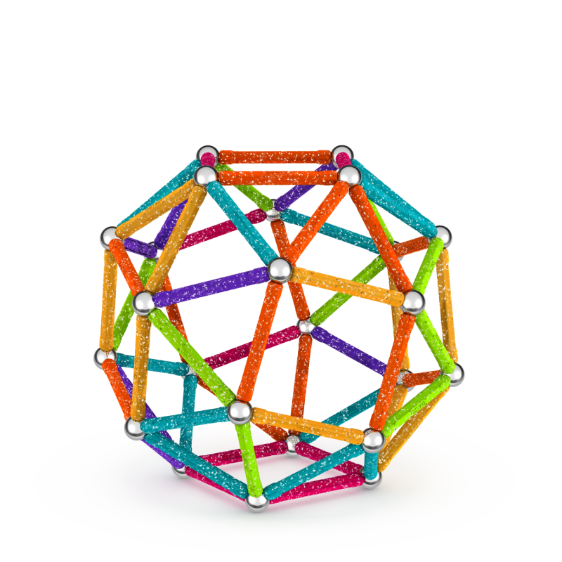 Магнитный конструктор Geomag Glitter – 142 детали