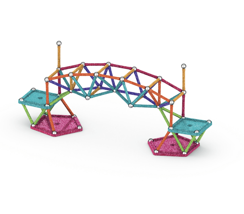Магнитный конструктор Geomag Glitter – 142 детали