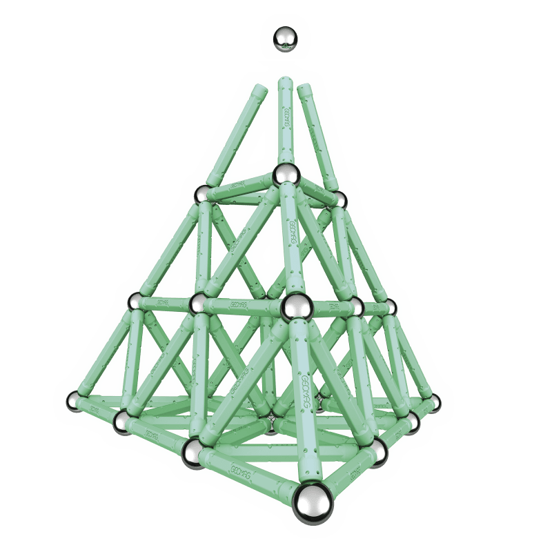 Geomag Classic Glow Magnetic Construction Set – 142 Pieces