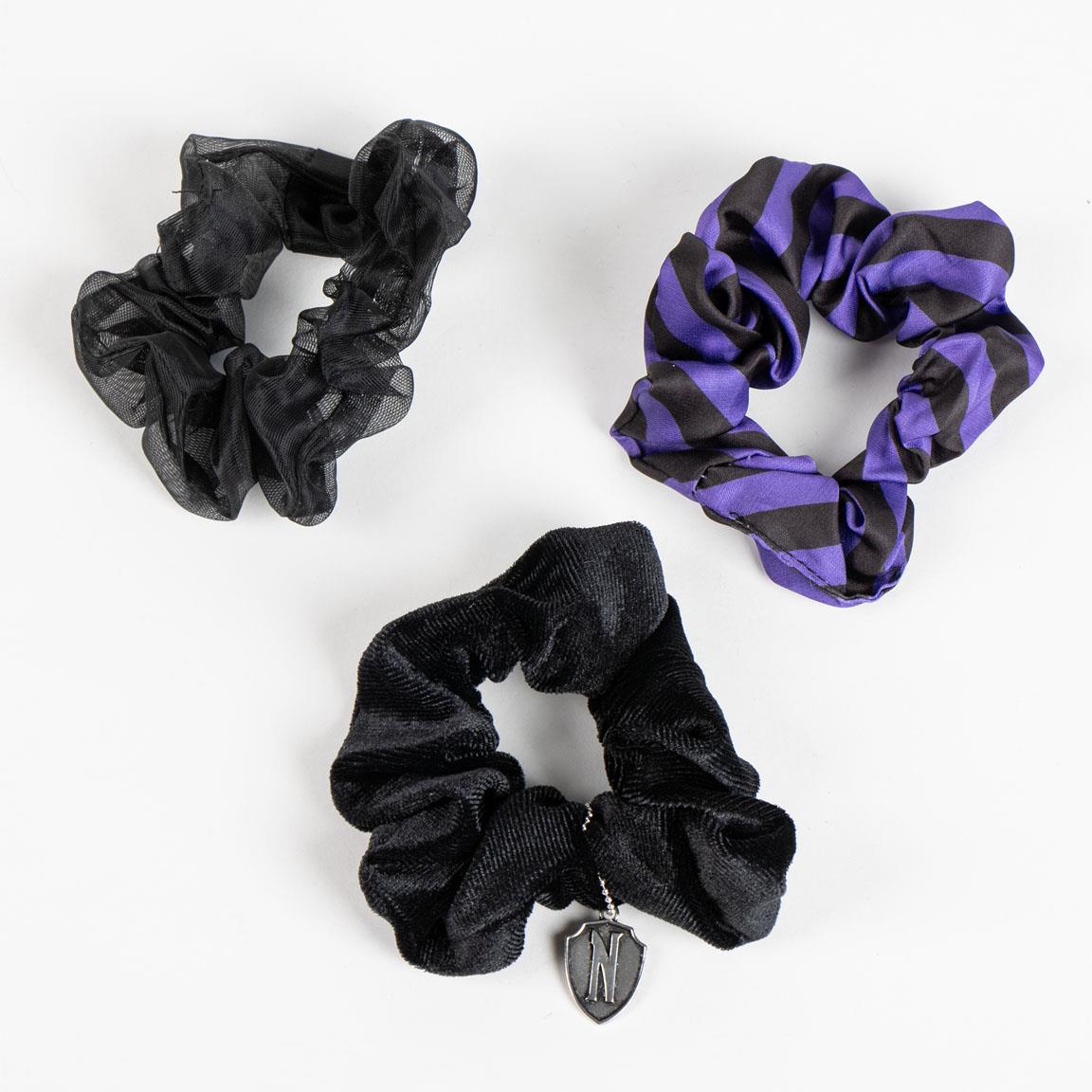 Wednesday hair scrunchies set 3 pcs