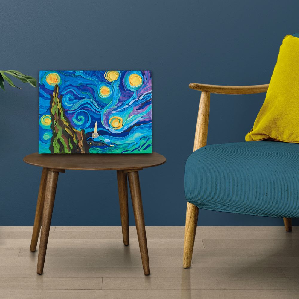 OKTO Air Clay “Starry Night” 3D Painting Kit, 30 × 40 cm