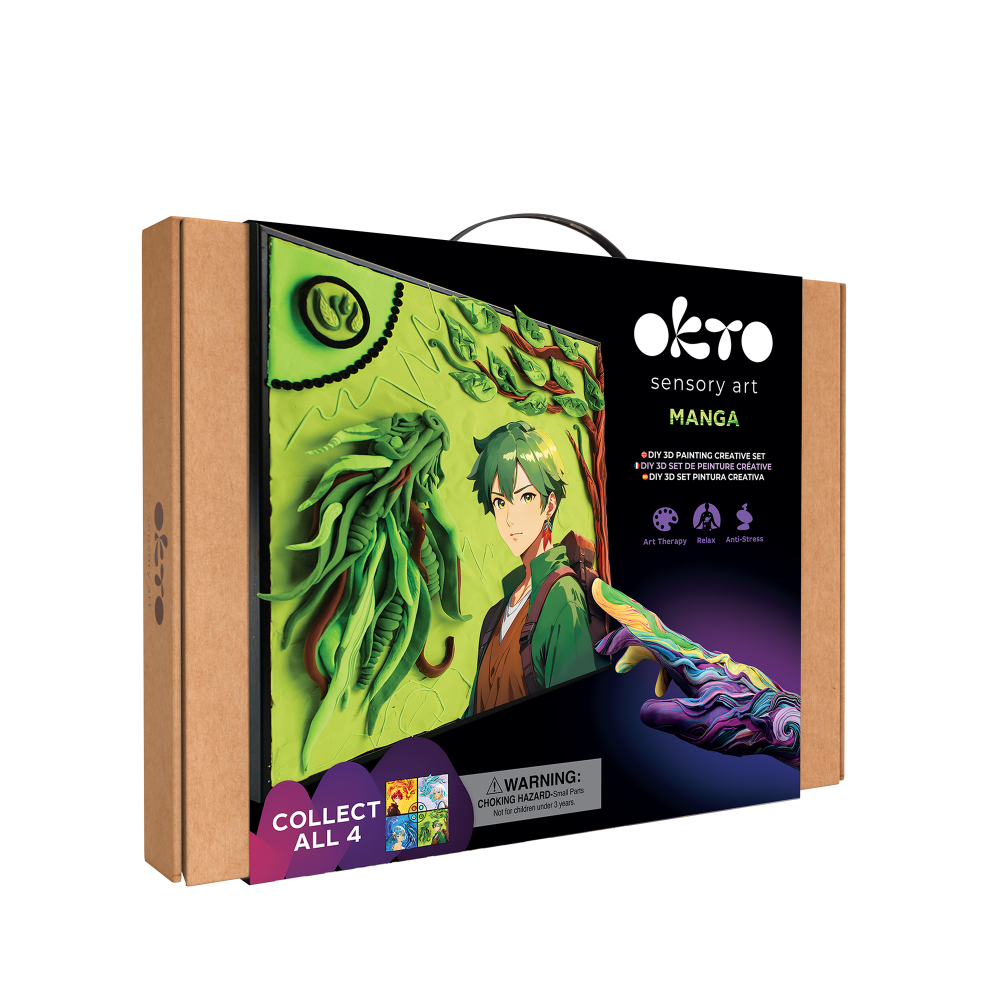 OKTO Air Clay 3D gleznas veidošanas komplekts «MANGA Earth — Zeme», 29 × 29 cm, 10+