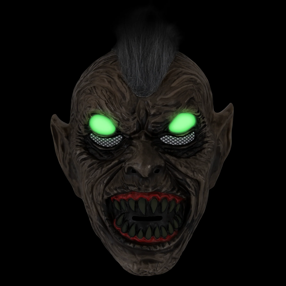 Goblin Mask with Glow-in-the-Dark Eyes, 20.5 × 26 cm