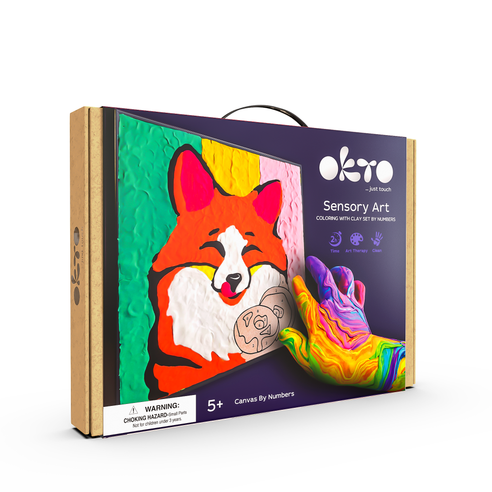 OKTO Air Clay “Fox” 3D Painting Kit, 30 × 30 cm, 5+