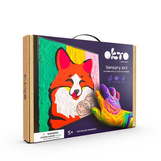 OKTO Air Clay “Fox” 3D Painting Kit, 30 × 30 cm, 5+