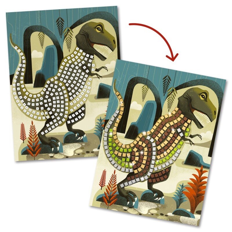 Djeco mozaīku komplekts “Dinozauri”