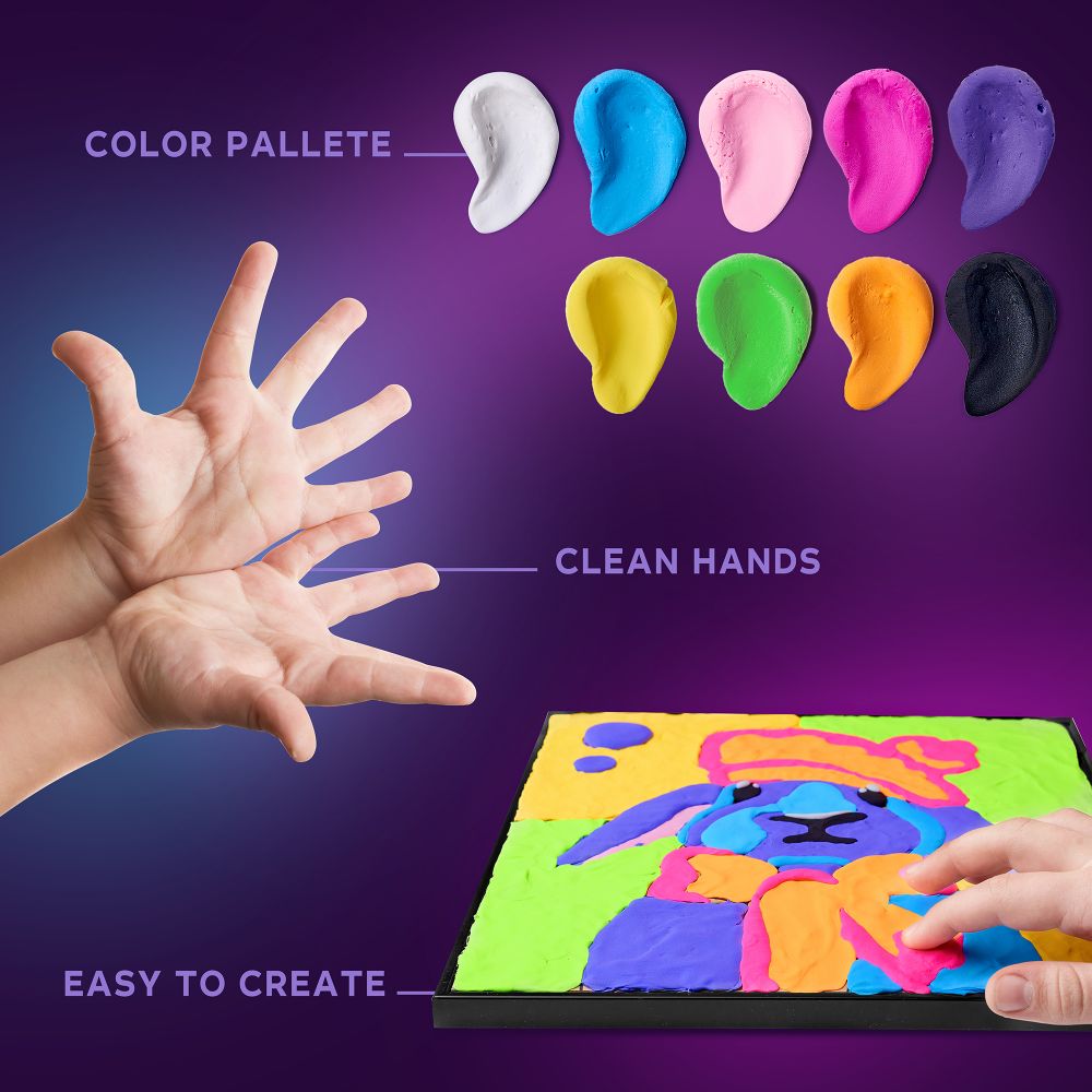 OKTO Air Clay 3D gleznas veidošanas komplekts «Zaķītis», 30 × 30 cm, 5+