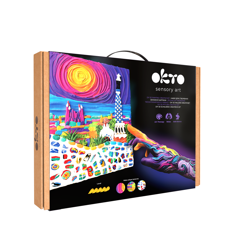OKTO Air Clay 3D gleznas veidošanas komplekts «Gueļa parks, Barselona», 30 × 40 cm