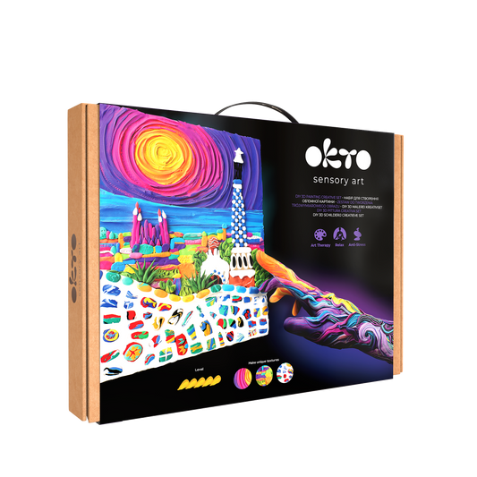 OKTO Air Clay 3D gleznas veidošanas komplekts «Gueļa parks, Barselona», 30 × 40 cm