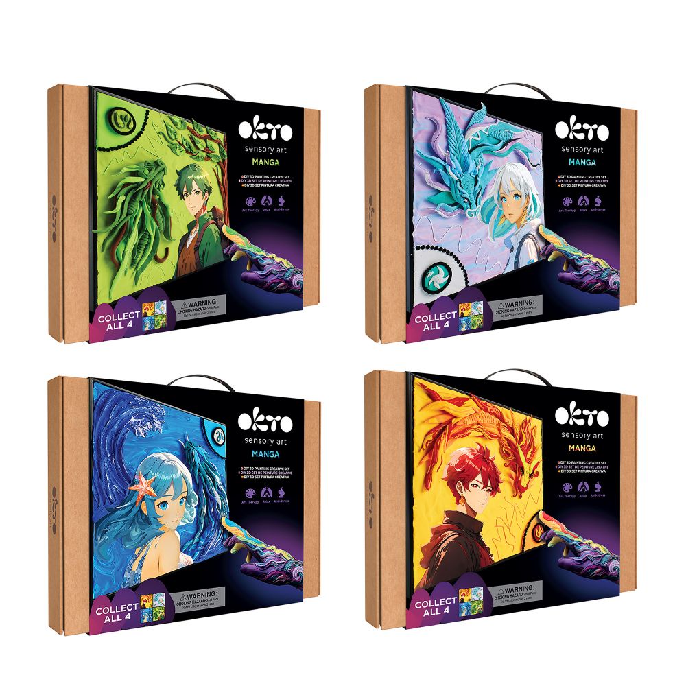 OKTO Air Clay “MANGA Air” 3D Painting Kit, 29 × 29 cm, 10+
