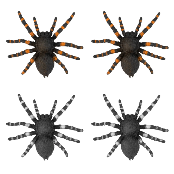 Halloween Spider Decorations, 9.5 × 9 cm – Set of 4