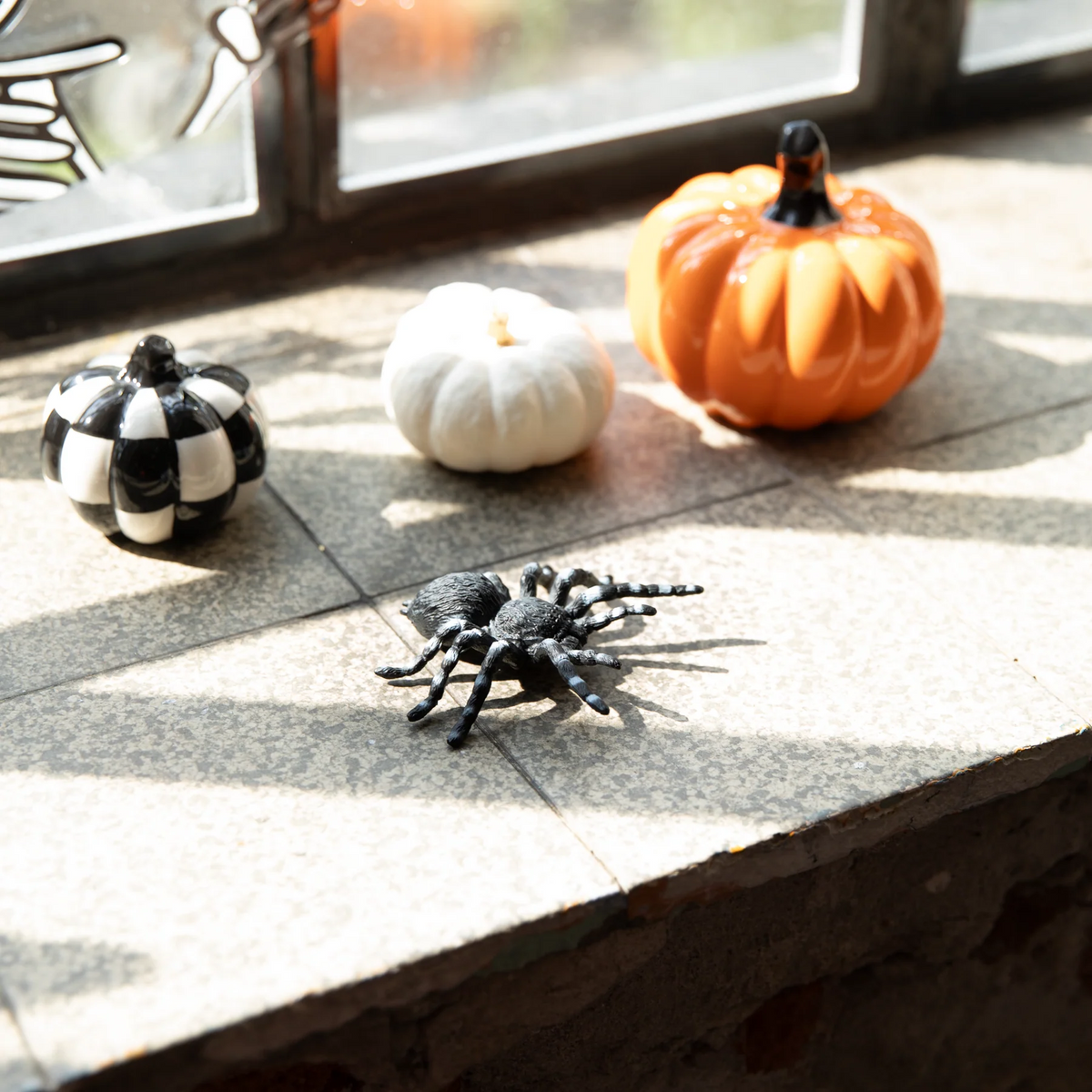 Halloween Spider Decorations, 9.5 × 9 cm – Set of 4