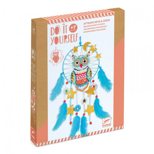 Dari pats sapņu ķērājs bērniem – Zelta pūce | Djeco radošais komplekts (7+)