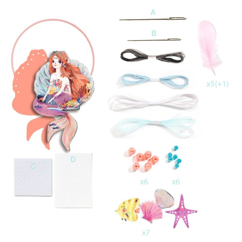 DIY Dreamcatcher “Mermaid” (15 x 40 cm)
