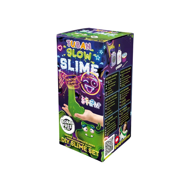 Набор для Слайма Светящийся в Темноте – Tuban DIY STEM Slime Kit для Детей