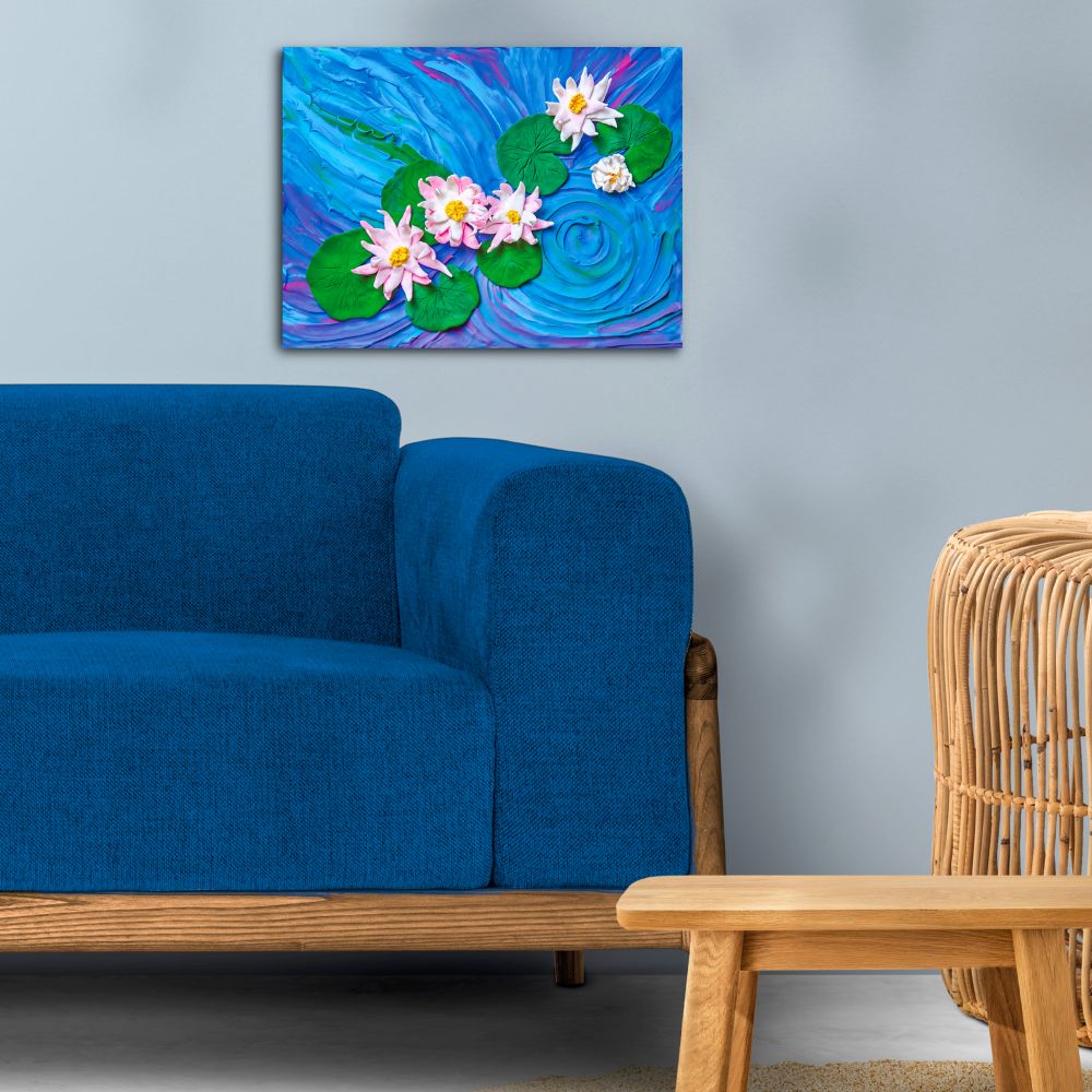 OKTO Air Clay 3D gleznas veidošanas komplekts «Ūdensrozes», 30 × 40 cm