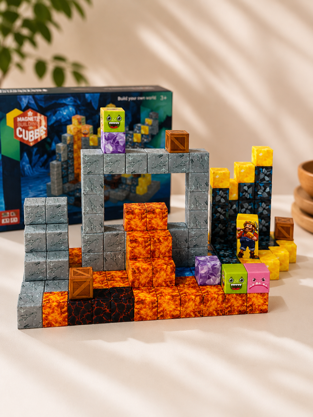 Магнитные кубики 148 шт. – Treasure Cave конструктор для детей