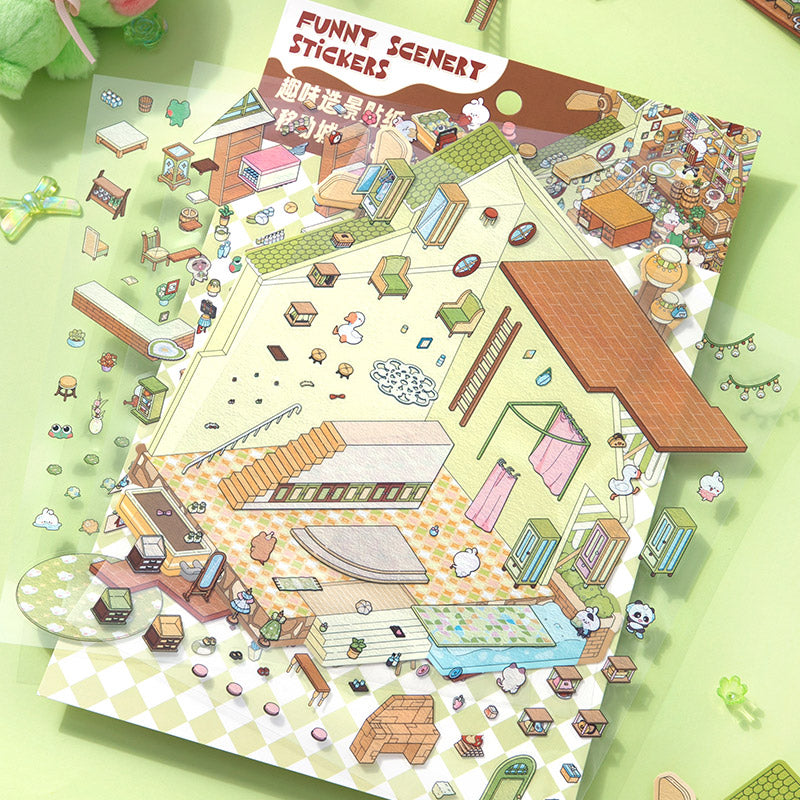 Funny Scenery Stickers - Relax & Create Your Dream Room