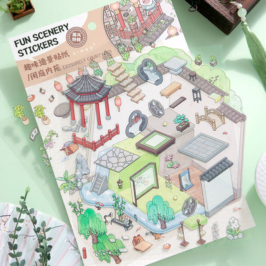 Leisurely Courtyard Sticker Set