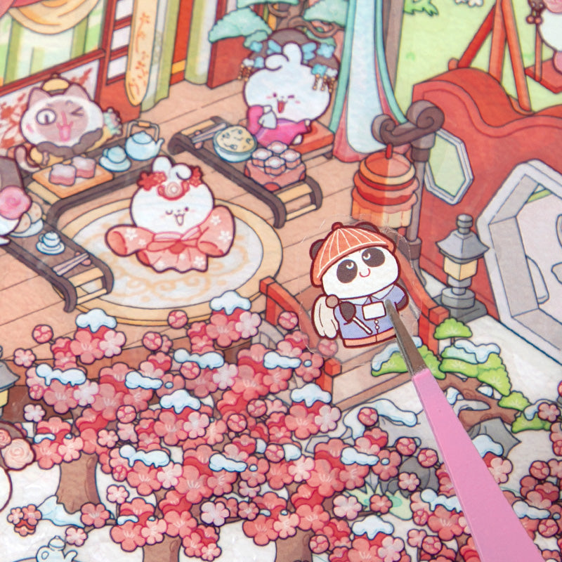 Cherry Blossom Garden Scenery Stickers