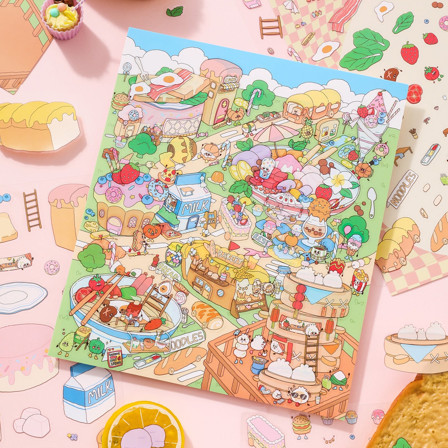 Food Town Creative Sticker Set