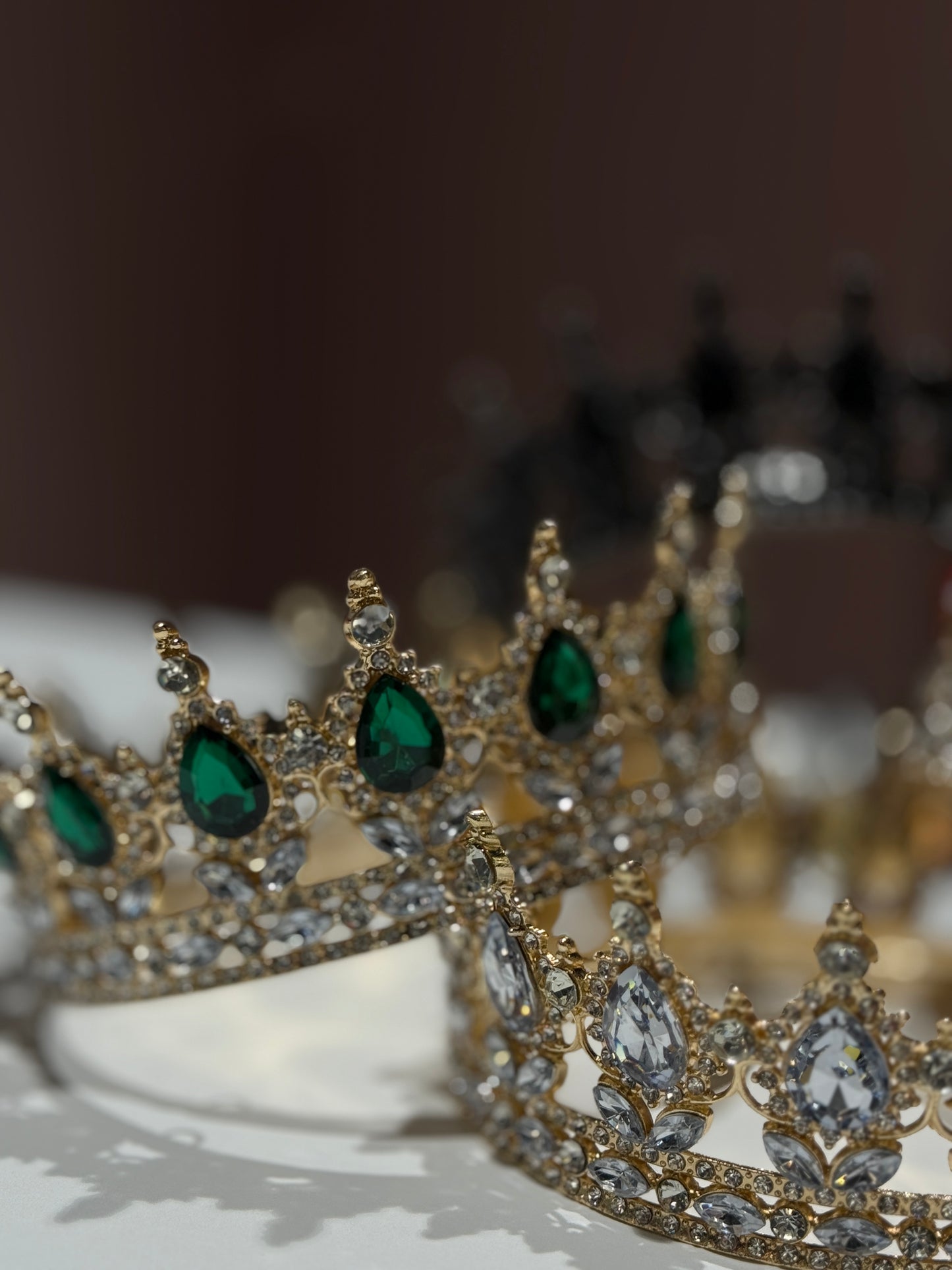 Royal Rhinestone Crown with Coloured Crystals