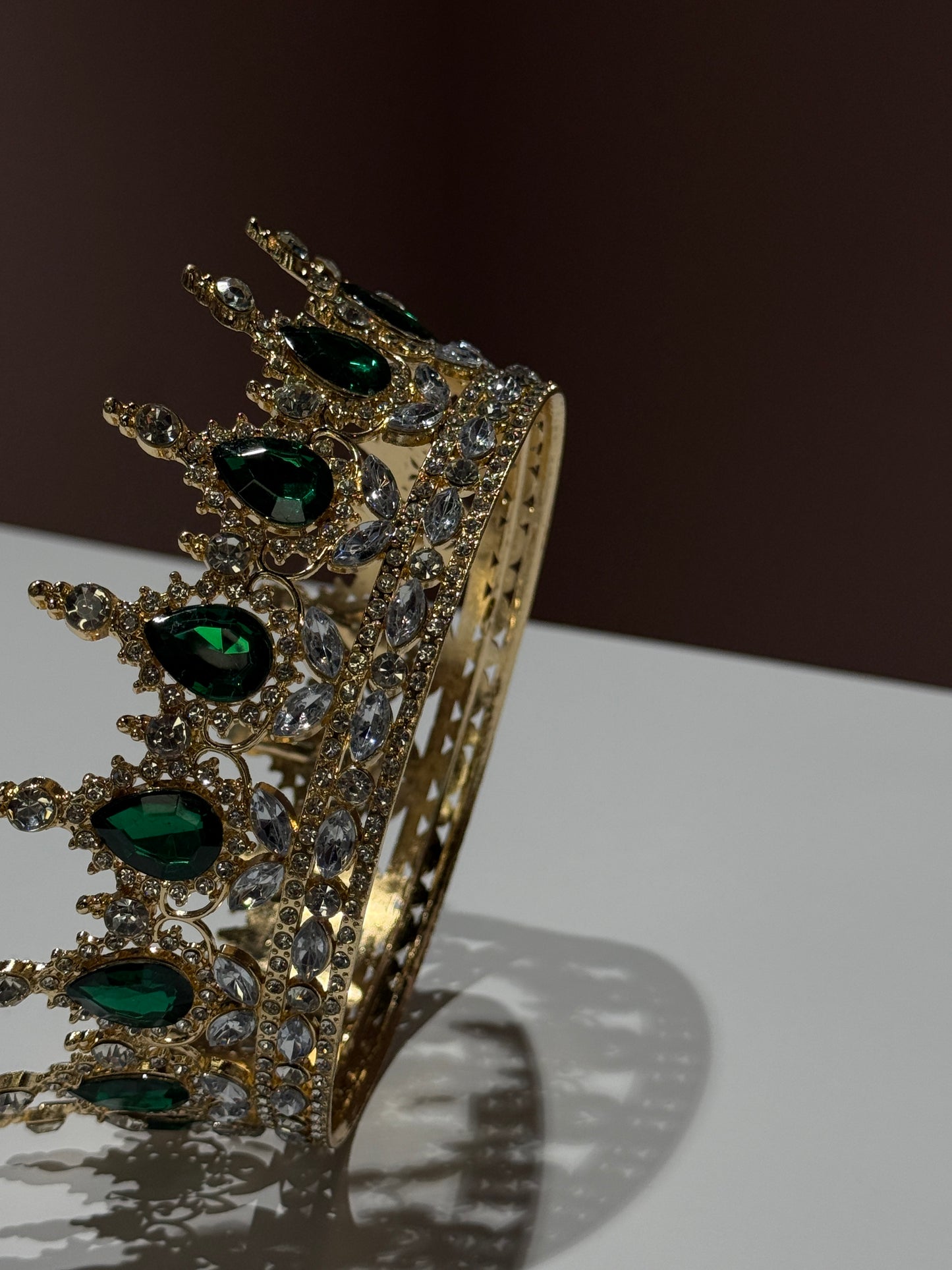 Royal Rhinestone Crown with Coloured Crystals