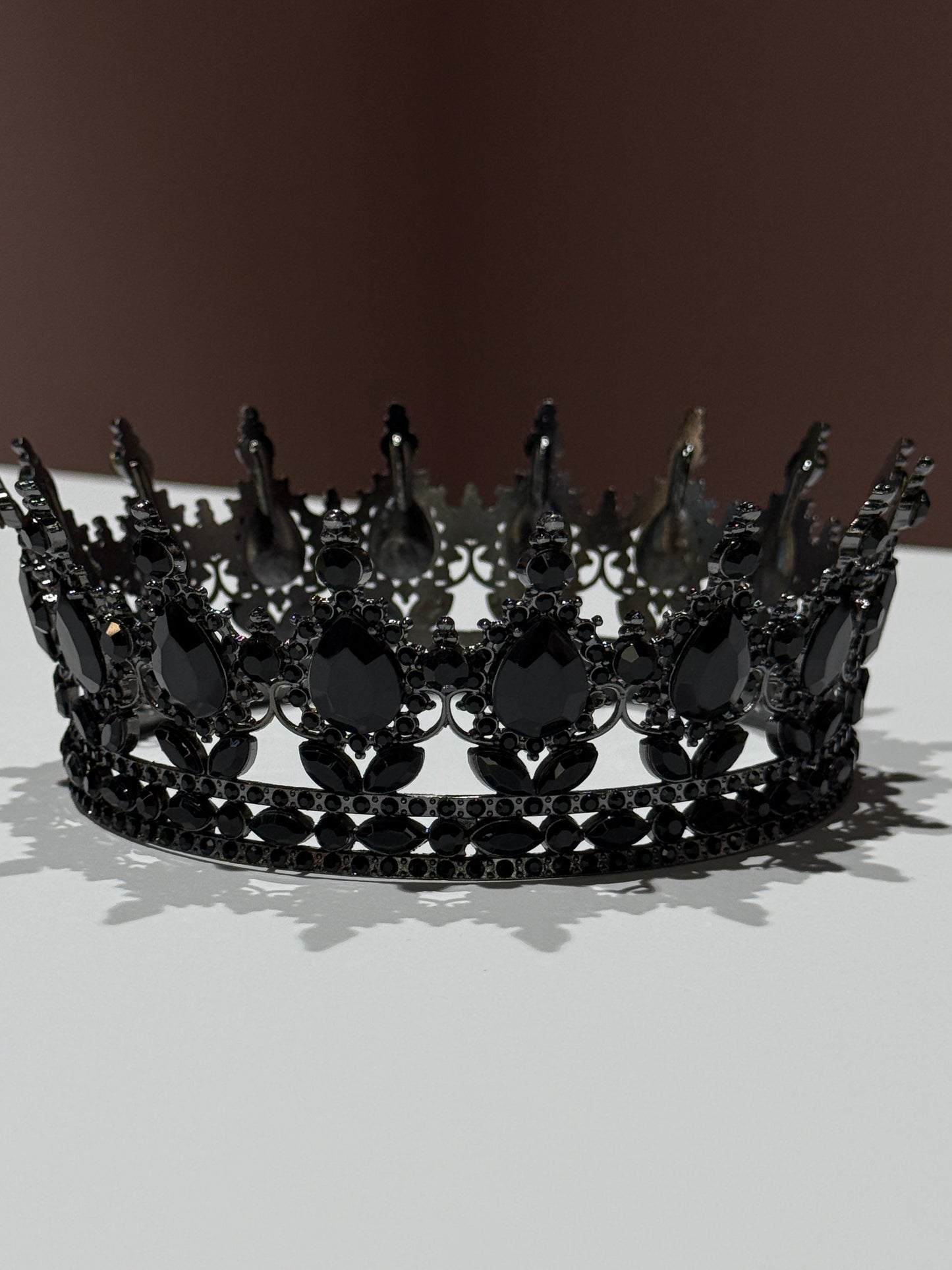 Royal Rhinestone Crown with Coloured Crystals
