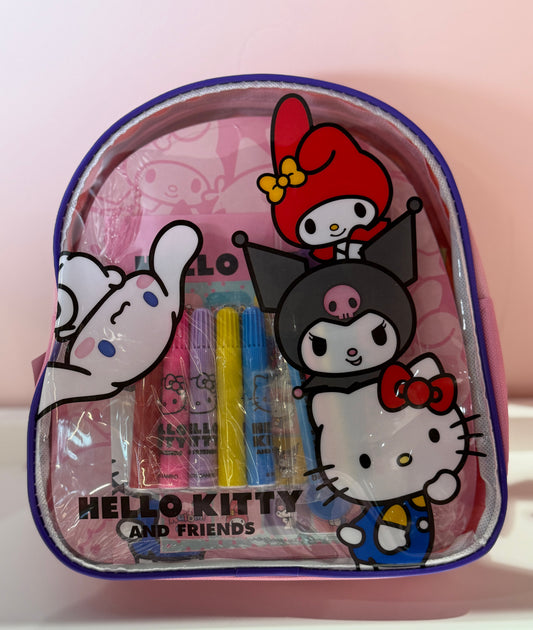 Hello Kitty un draugi radošais komplekts ar mugursomu bērniem