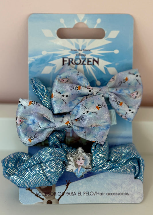 Набор для волос Frozen – заколки с Эльзой и Олафом + резинка