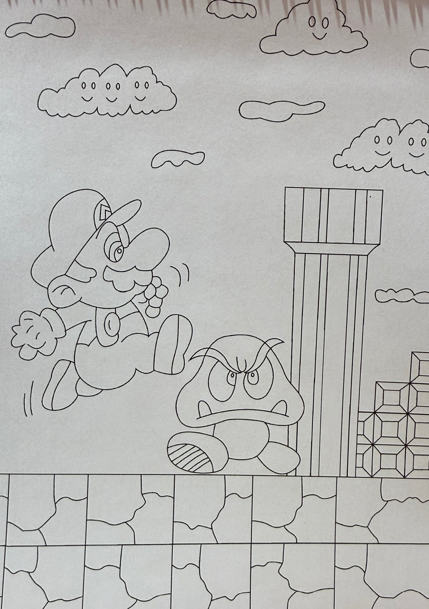 Super Mario krāsojamā grāmata bērniem – Nintendo varoņu aktivitāšu grāmata (48 lapas)
