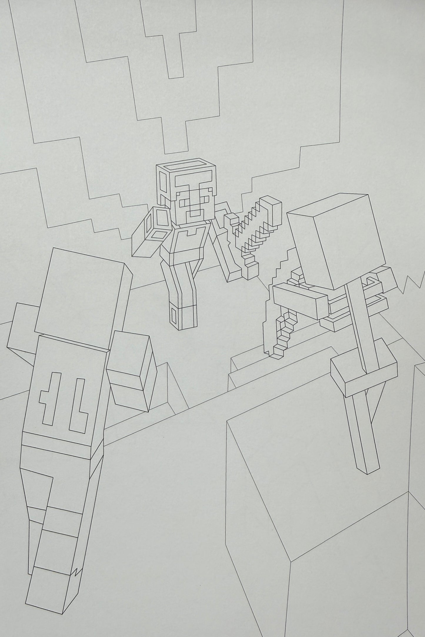 Minecraft Krāsojamā Grāmata Bērniem – 48 Lapas Radošām Aktivitātēm