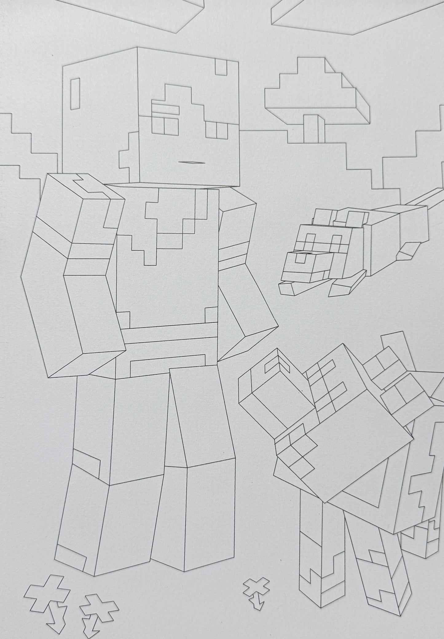 Minecraft 2 Krāsojamā Grāmata Bērniem – 48 Lapas Pikseļu Piedzīvojumiem