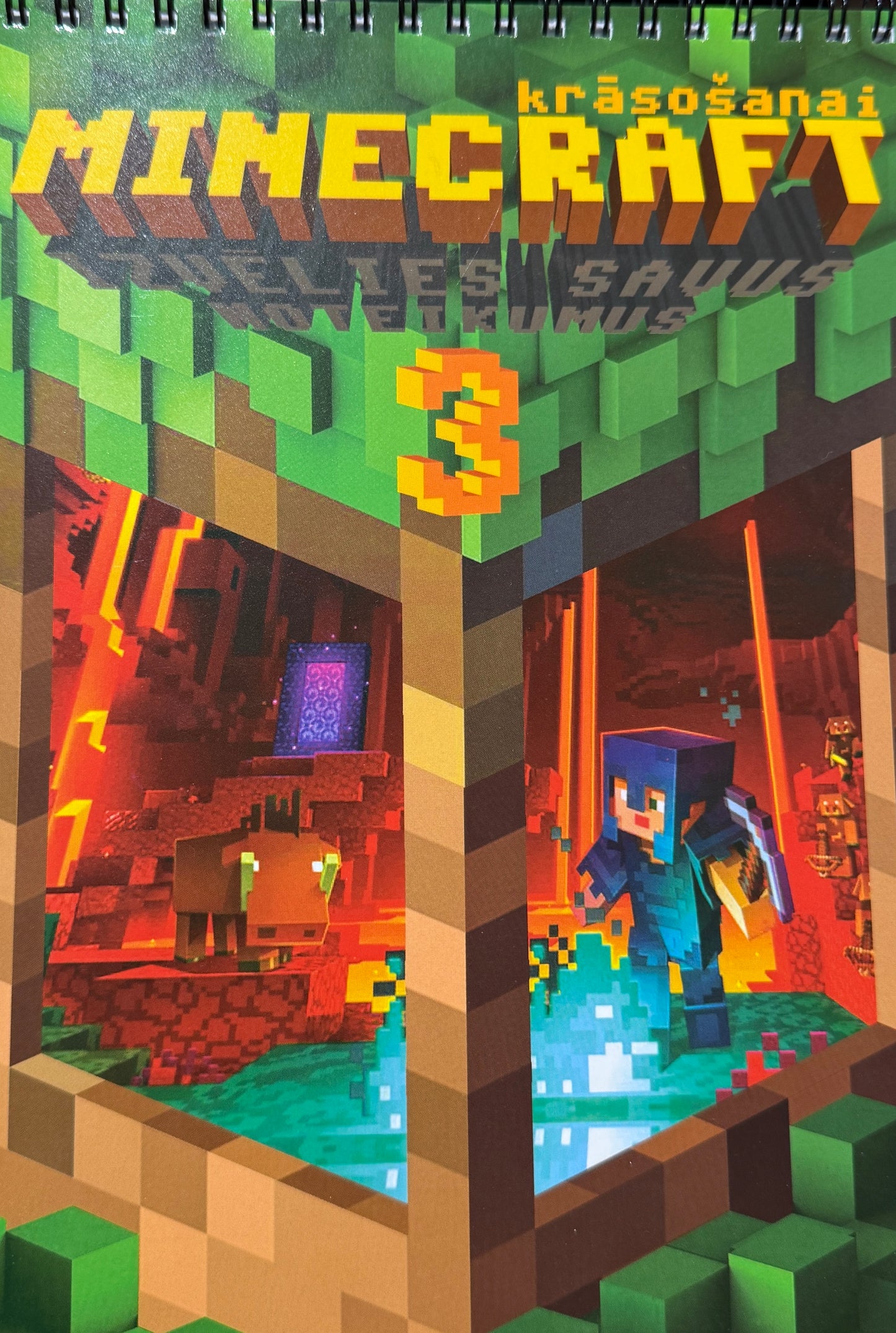 Minecraft Krāsojamā Grāmata Nr. 3 – Radošiem Piedzīvojumiem Bērniem