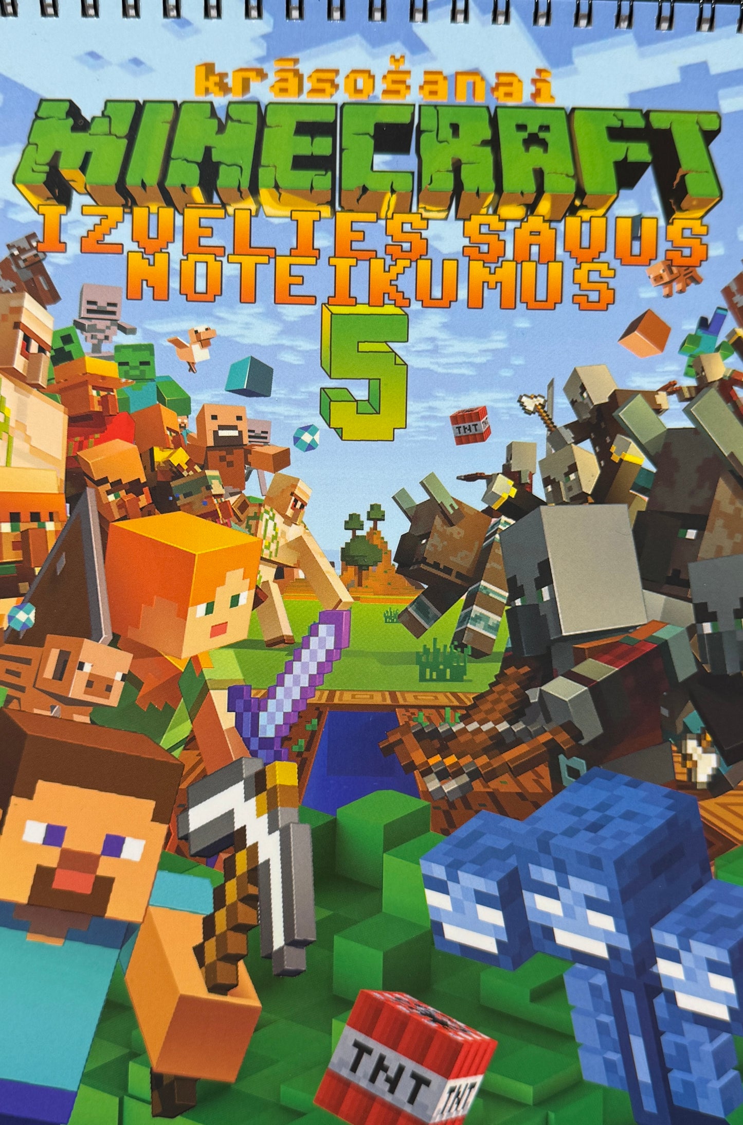 Minecraft Krāsojamā Grāmata Nr. 5 – Radoša Krāsošana Bērniem un Spēļu Faniem