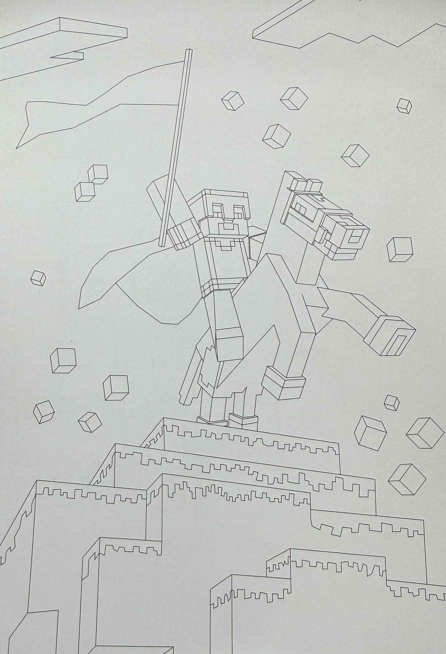 Minecraft Legends krāsojamā grāmata Nr.6 – Piedzīvojumu krāsošana bērniem