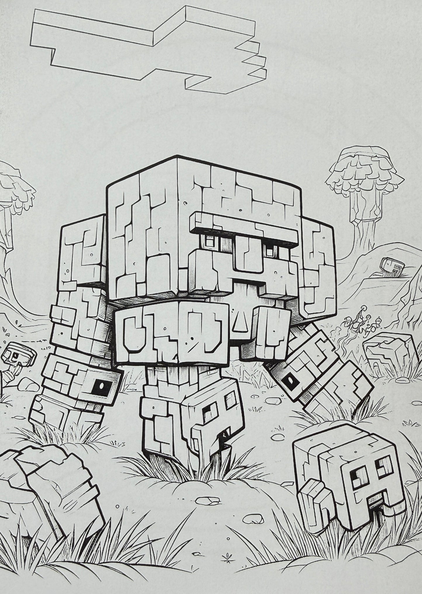 Minecraft krāsojamā grāmata – 7. izdevums | Radoša nodarbe bērniem