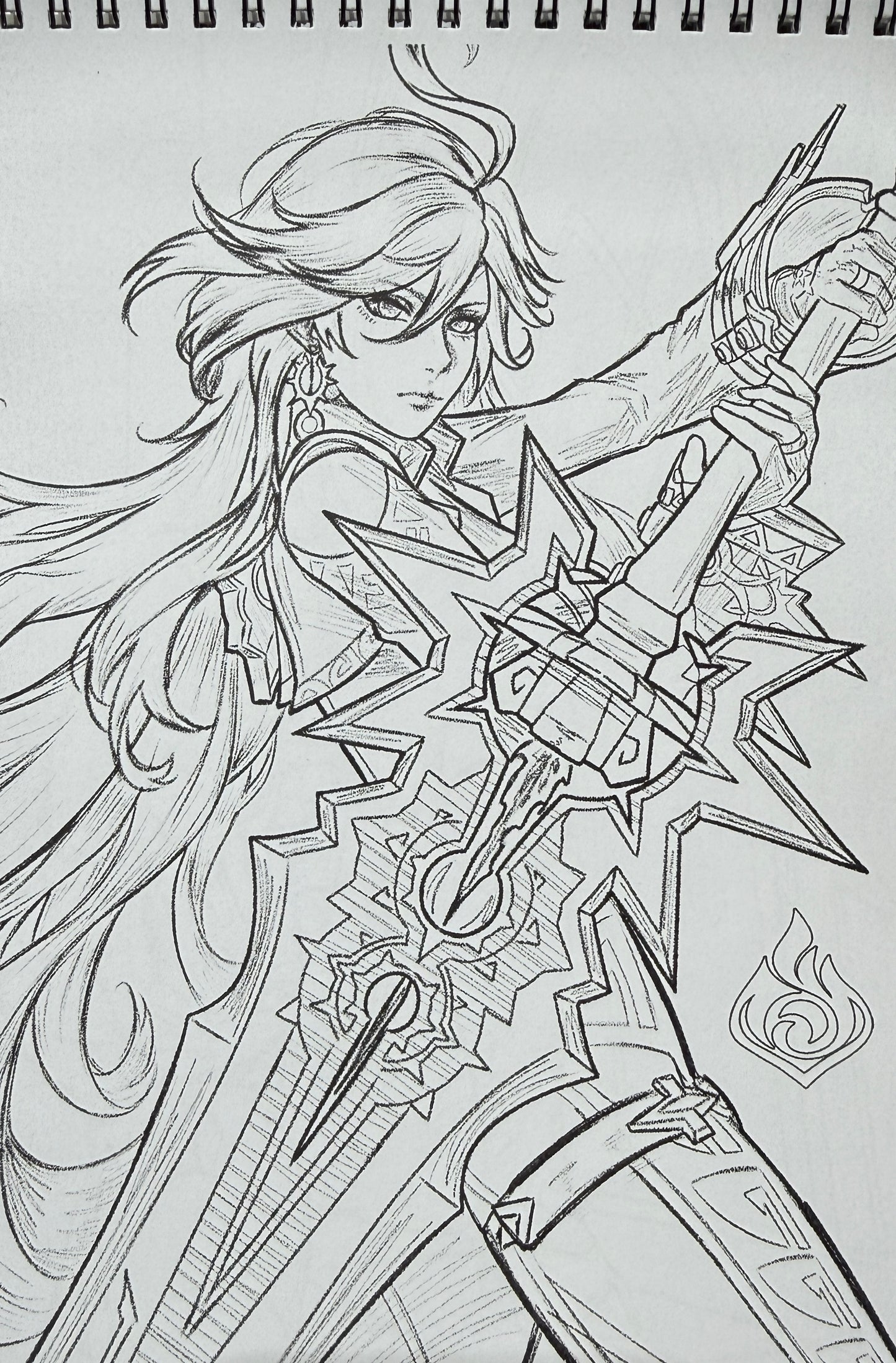 Genshin Impact Krāsojamā Grāmata – Anime Fantāzijas Zīmējumi