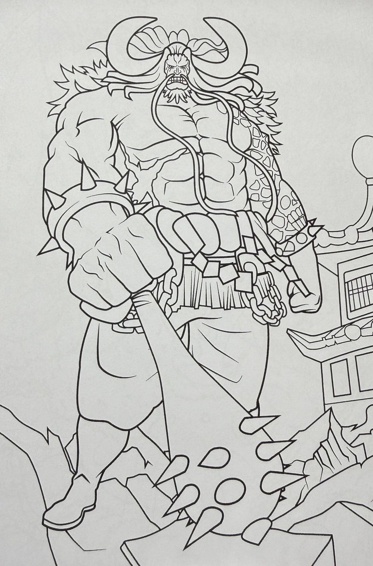 One Piece krāsojamā grāmata bērniem – Anime varoņu krāsojamās lapas ar Luffy un draugiem