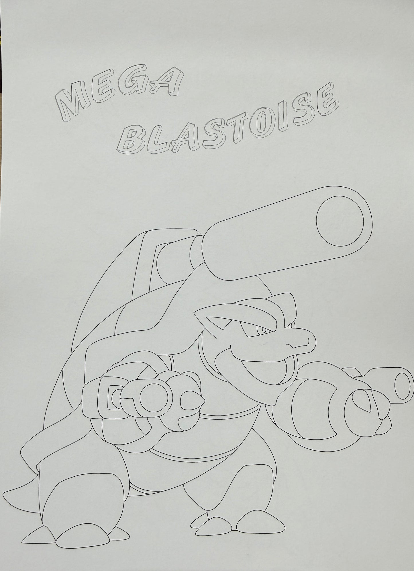 Раскраска Pokémon для детей – Mega Blastoise и Lapras | Творческая книга
